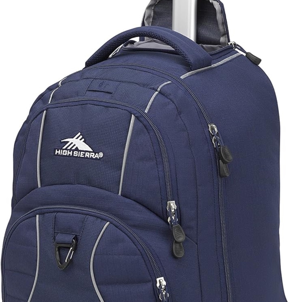 High Sierra Freewheel Wheeled Laptop Backpack, True Navy, 20.5 x 13.5 x 8-Inch